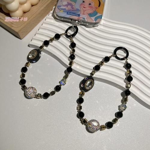 Clove 高级感手机链短款手腕挂绳西域公主手工串珠手机壳挂件钥匙 - 图0