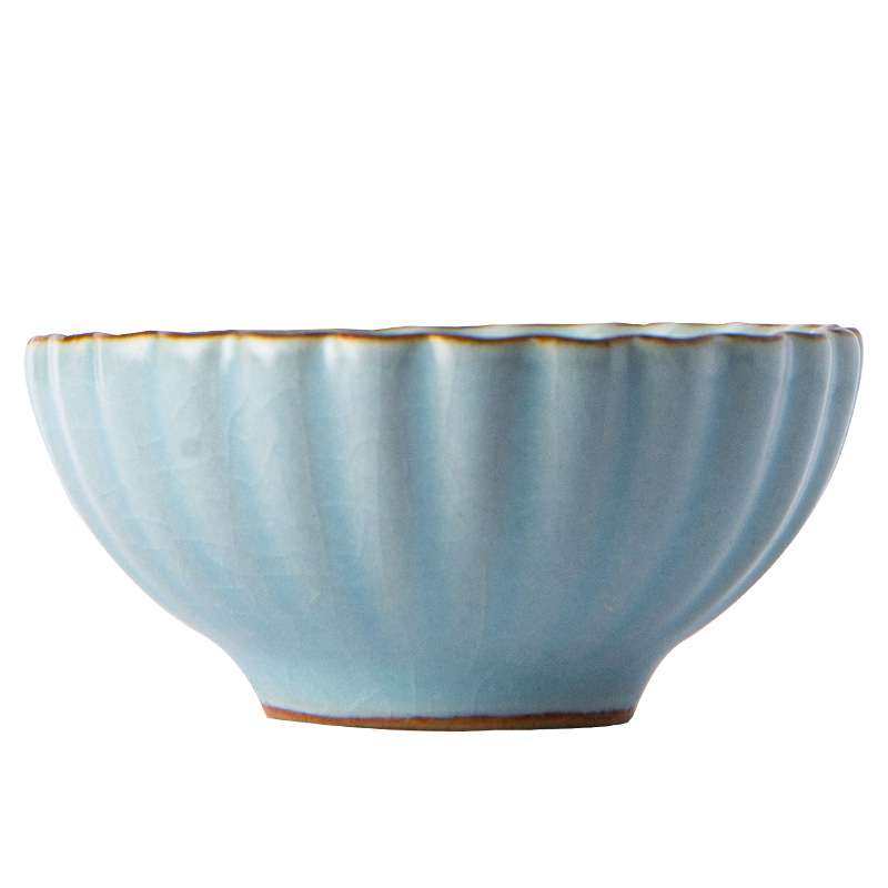 汝窑主人单杯女士专用个人杯品茗功夫陶瓷茶盏手工捏花开片茶杯子,淘宝优惠券,粉丝福利购,淘宝优惠卷