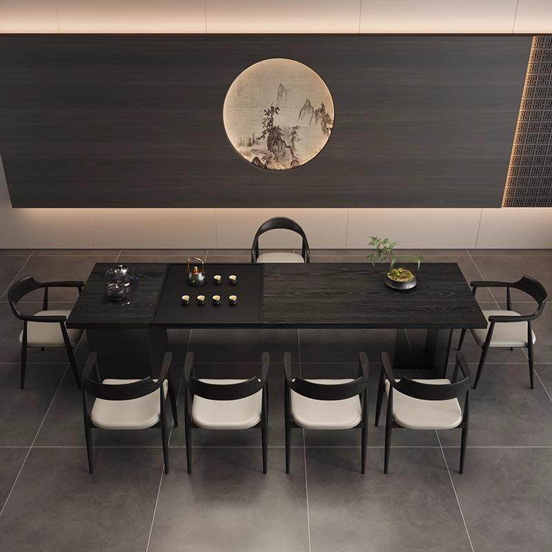 实木大板桌高级现代简约感茶桌椅组合烧水壶一体家用客厅阳台泡茶,淘宝优惠券,粉丝福利购,淘宝优惠卷