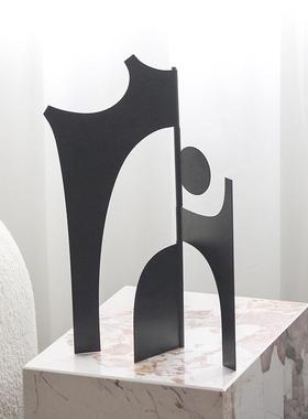 极简创意抽象雕塑摆件现代简约样板间艺术设计客厅书柜桌面装饰品