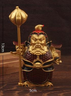 沙金摆件门将哼哈二将摆件创意工艺品画油摆件中式复古小摆件合金