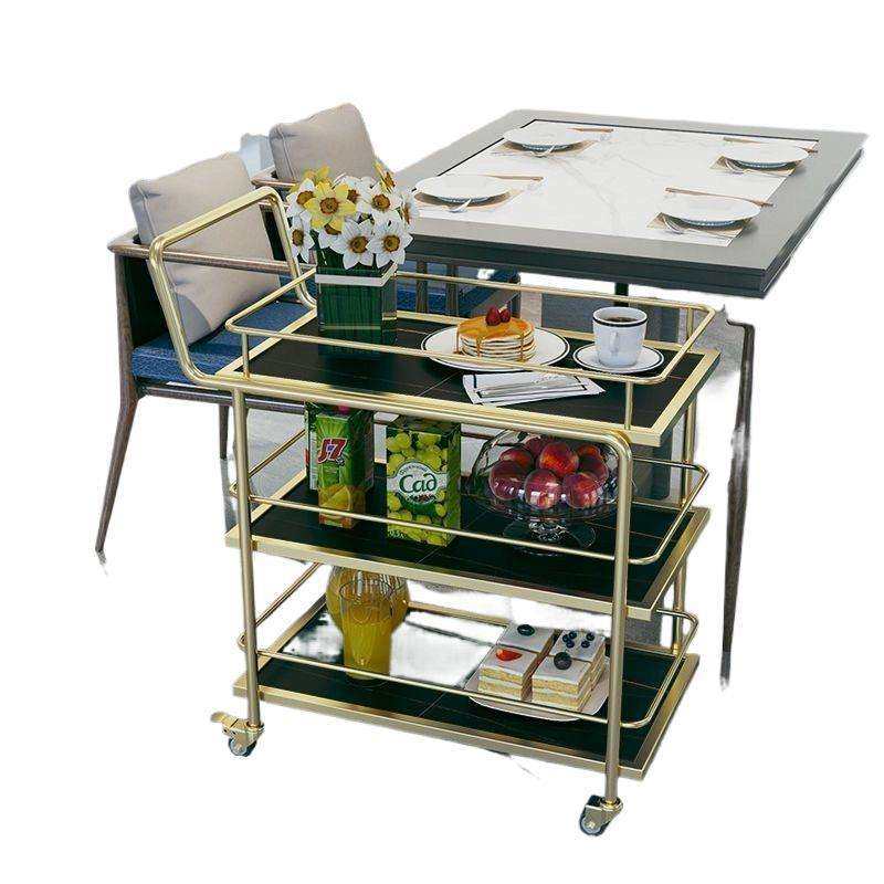 北欧移动小推车推车收纳酒店酒水金色多层铁艺餐车餐厅传菜车,淘宝优惠券,粉丝福利购,淘宝优惠卷