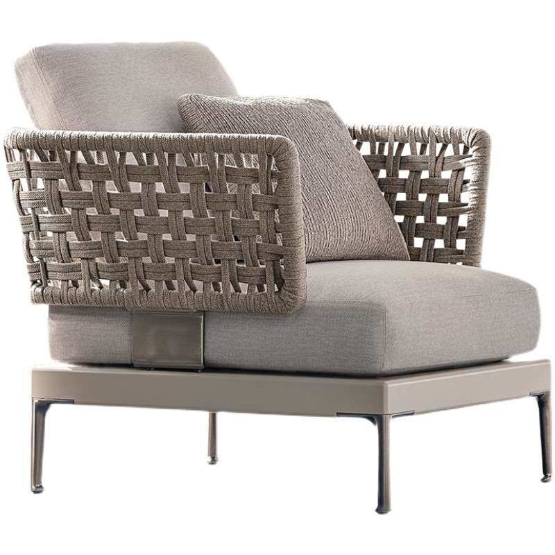 沃登户外沙发庭院别墅家具轻奢风单人位露台室外阳台藤椅沙发组合,淘宝优惠券,粉丝福利购,淘宝优惠卷