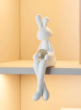 北欧兔子摆件简约现代创意家居客厅桌面酒柜装饰品女Z生生日礼物