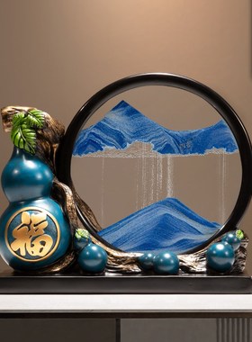 葫芦流沙画摆件高级感客厅招财电视酒柜装K饰搬家礼物乔迁新居礼