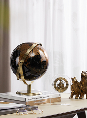 轻奢高档b地球仪摆件办公室好物客厅电视柜书房桌面酒柜家居装饰