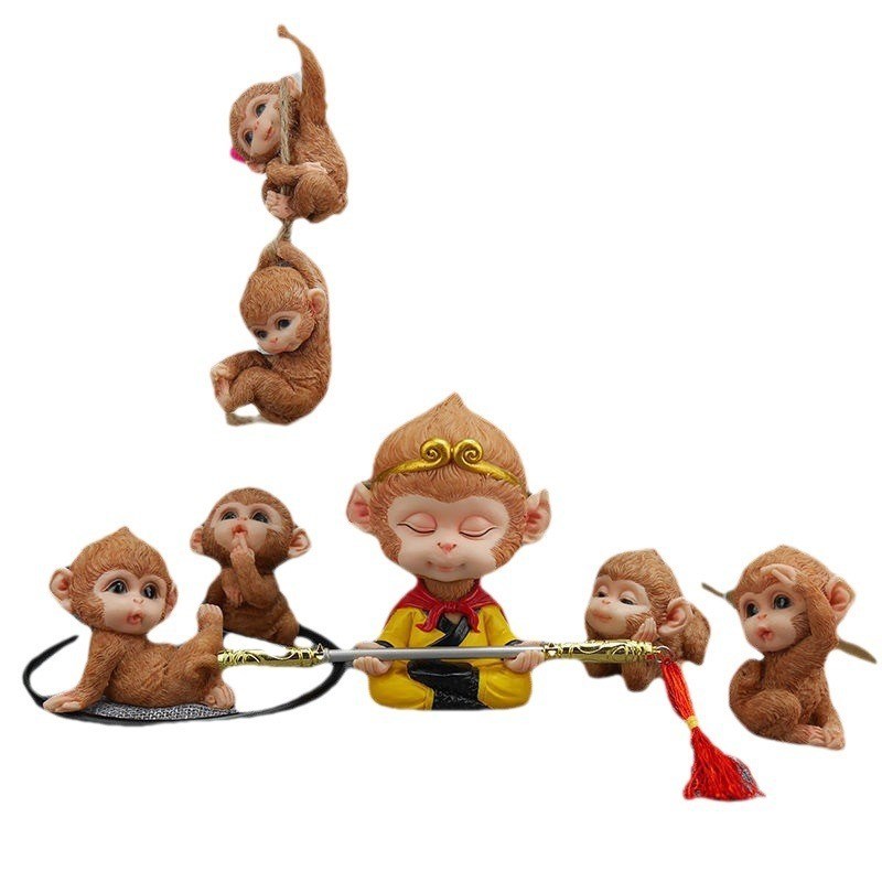 齐天大圣车载摇头公仔可爱猴子汽车摆H件孙悟空车内创意车上装饰 - 图3