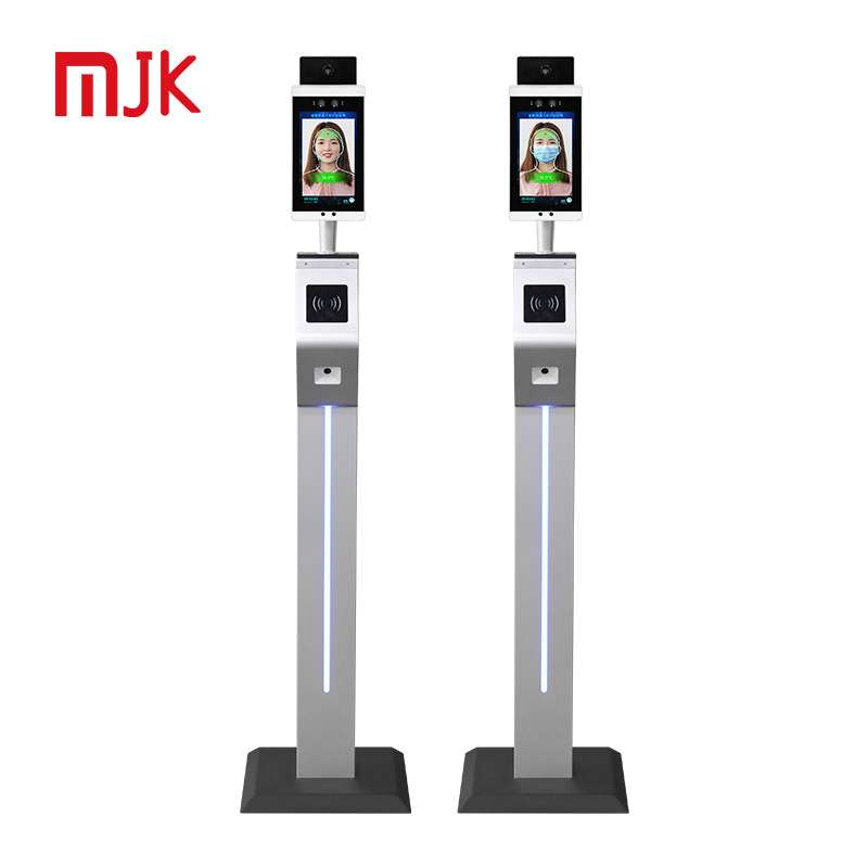 Factory direct sales 8-inch face recognition temperature measurement equipment access control machine infrared temperature measurement and attendance machine ID card all-in-one machine
