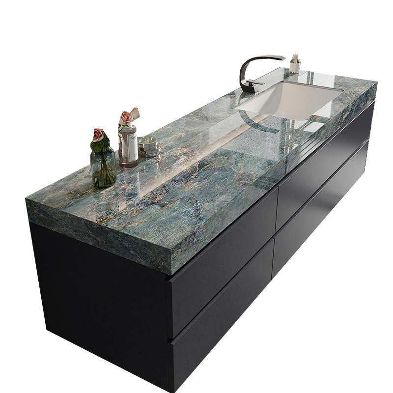 设计师现代岩板浴室柜组合一体盆2023新款实木洗漱台洗脸洗手台盆,淘宝优惠券,粉丝福利购,淘宝优惠卷