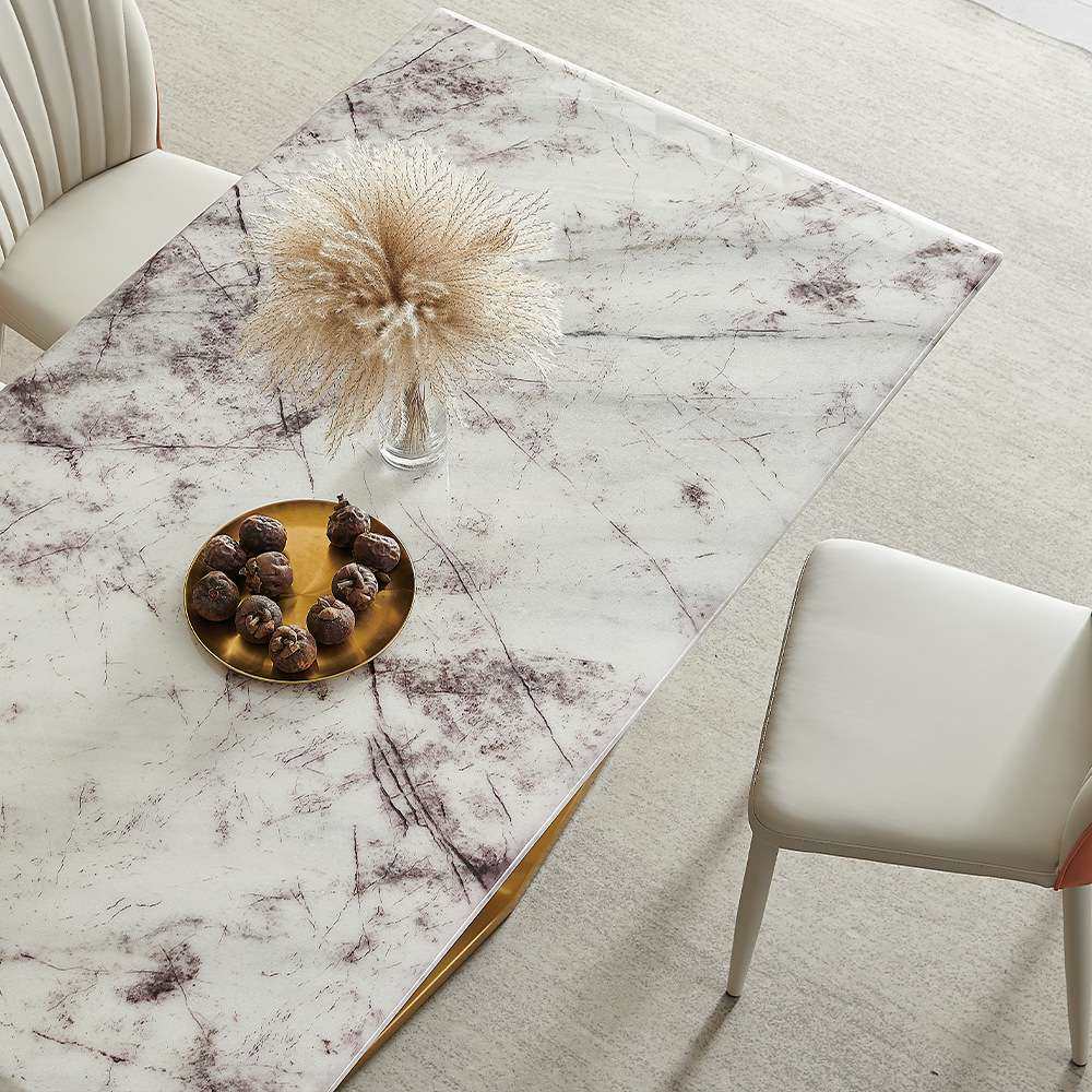 意式轻奢岩板餐桌椅组合小户型家用现代简约高端大理石长方形饭桌,淘宝优惠券,粉丝福利购,淘宝优惠卷