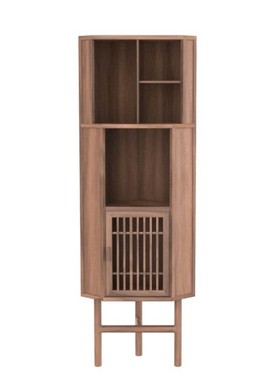 新中式角柜实木简约o禅意客厅多功能墙角柜三角形饭厅转角置物柜