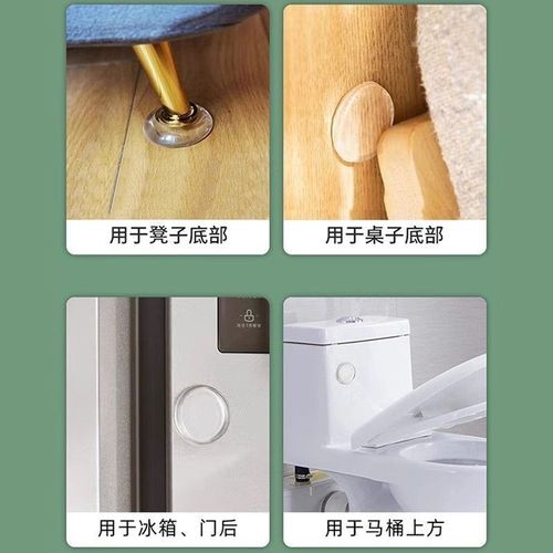 透明防撞贴家用阻门器门把手沙发方形墙J贴加厚静音防撞垫门吸缓 - 图1
