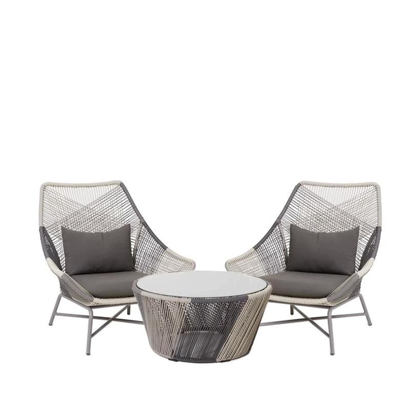 户外别墅庭院藤椅茶几组合露台花园休闲桌椅酒店民宿阳台桌椅套装 - 图3