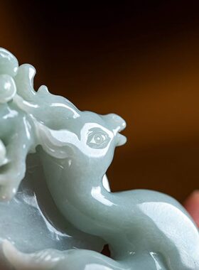 礼品一鹿生】 【客厅翡翠证.物花新高档摆件孤年家居一品桌面一