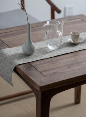 新中式四方桌黑胡桃木实木茶书桌棋牌餐厅阳台小户型八仙桌