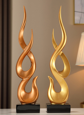 高级感招财鹿电视酒n柜轻奢客厅细高款抽象艺术玄关装饰品摆件
