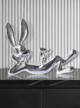 锦轩阁 酒柜装饰品摆件客厅柜子兔子新J家隔断书柜电视柜玄关高档