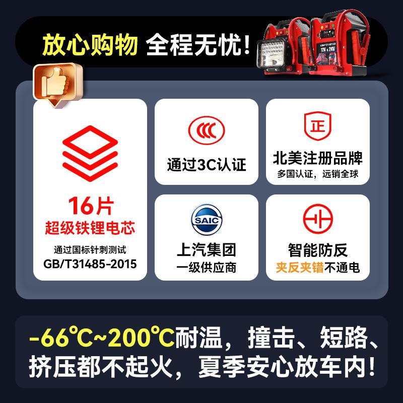 大货车搭电宝12v24v通用汽车应急启动电源大容量车载紧急强起电瓶 - 图2