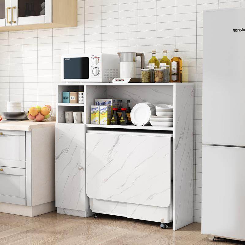 餐桌简约现代小户型折叠餐桌家用多功能北欧边柜组合长方形吃饭桌,淘宝优惠券,粉丝福利购,淘宝优惠卷