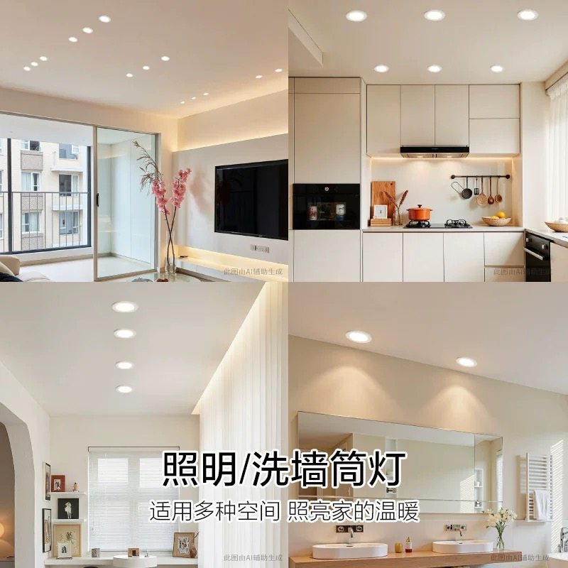 欧普led筒灯3w孔灯超薄桶灯吊顶天花灯过道嵌入式洞灯客厅5w,淘宝优惠券,粉丝福利购,淘宝优惠卷