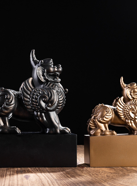 原创神兽獬豸摆件律所开业律师法务法官办公O室装饰法律文创礼品