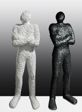 酒店别墅摆设网红艺术摆件落地A现代简约抽象雕塑人像人物装饰品