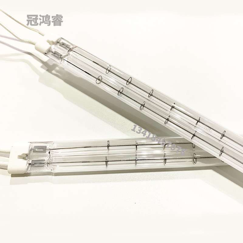 红外线双管半涂白500W 600MM 注塑机加热管 IR加热灯管 吹瓶机灯 - 图0