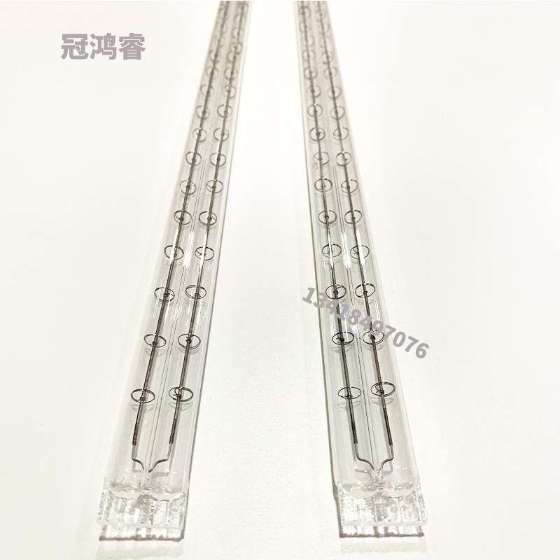 红外线双管半涂白500W 600MM 注塑机加热管 IR加热灯管 吹瓶机灯 - 图1