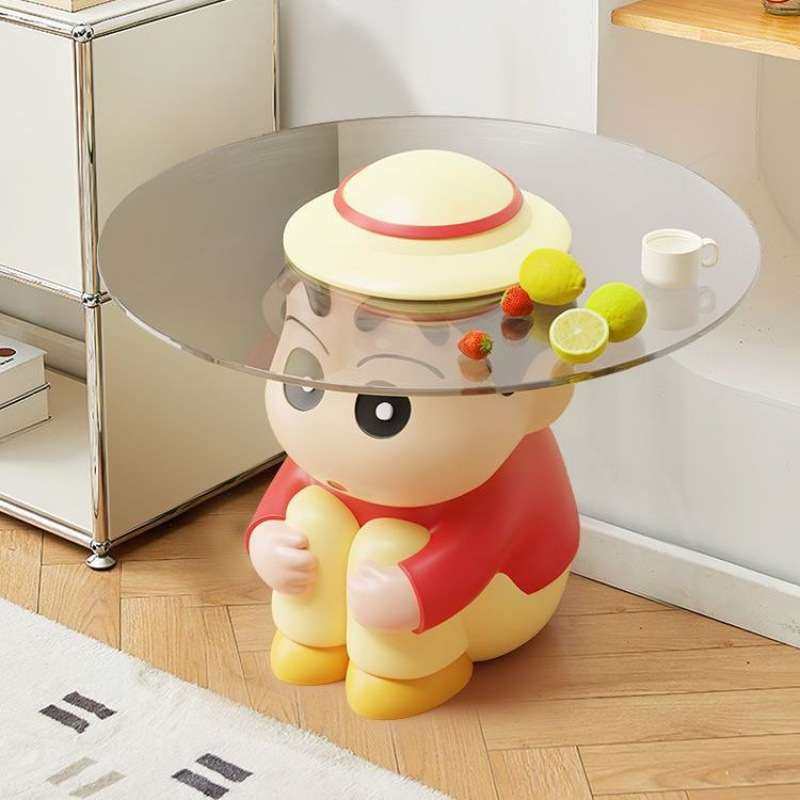 蜡笔小新创意茶几客厅沙发边几家用网红迷你桌子阳台圆桌床头边几,淘宝优惠券,粉丝福利购,淘宝优惠卷
