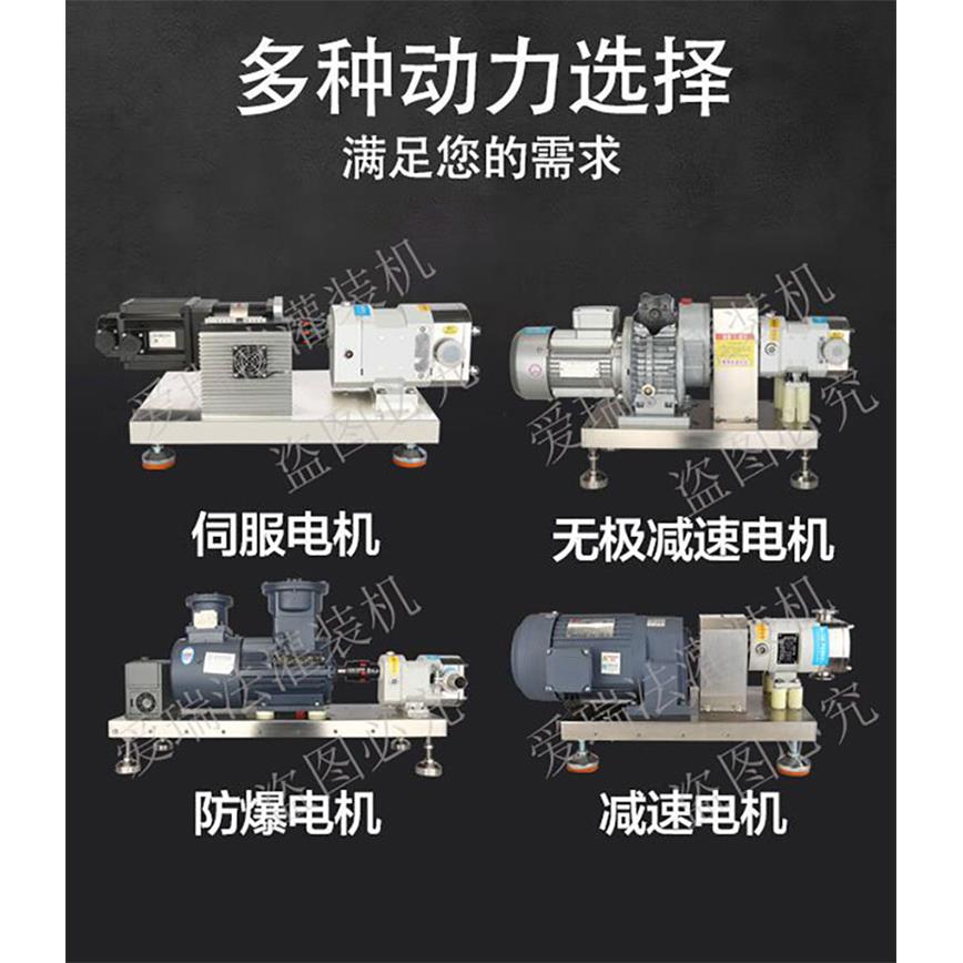 麻酱洗手液八宝粥肉馅浓稠输送泵膏体液体辣椒酱移动凸轮转子泵 - 图1
