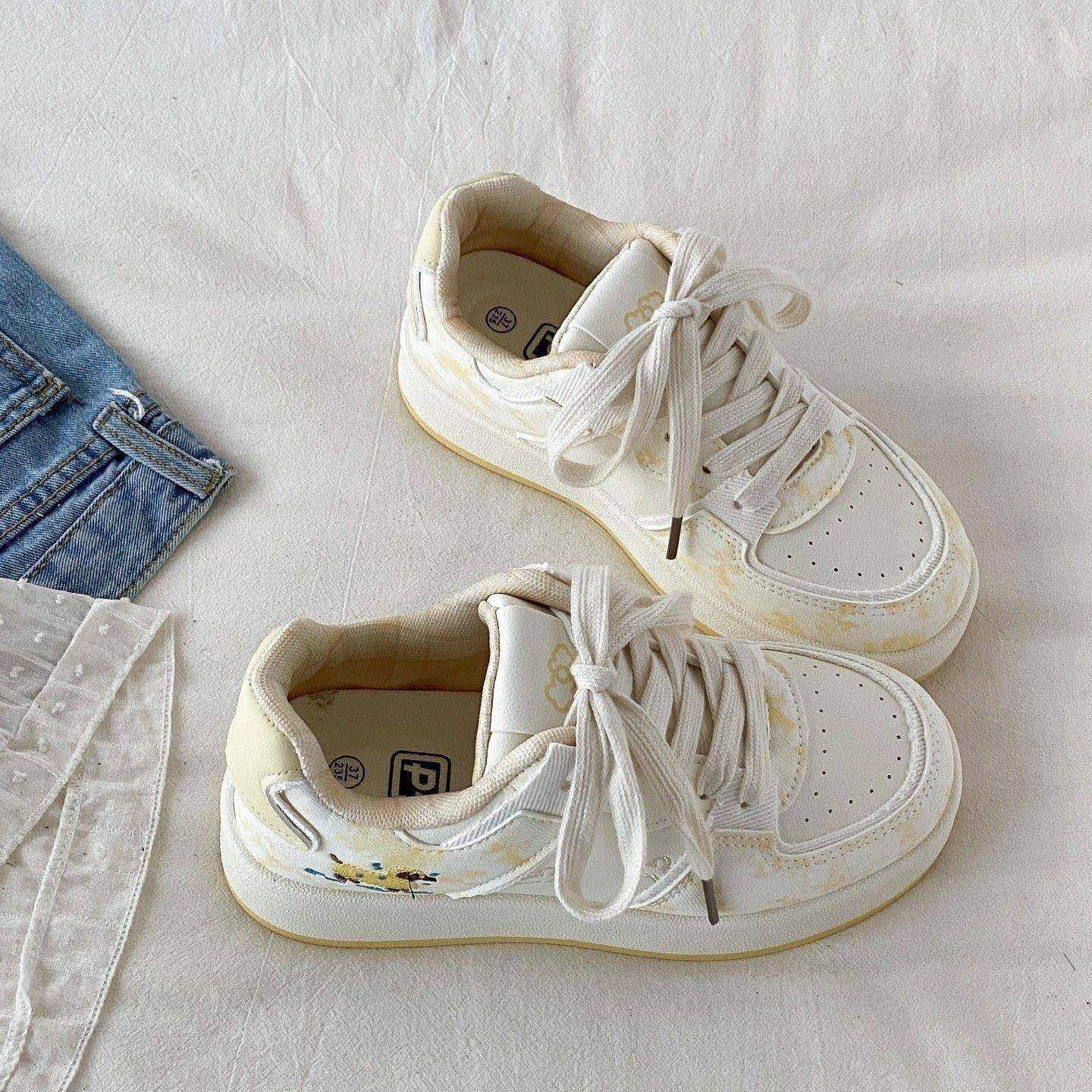 2026春季新款学生厚底面包鞋女韩版百搭运动休闲鞋原创小众小白鞋,淘宝优惠券,粉丝福利购,淘宝优惠卷