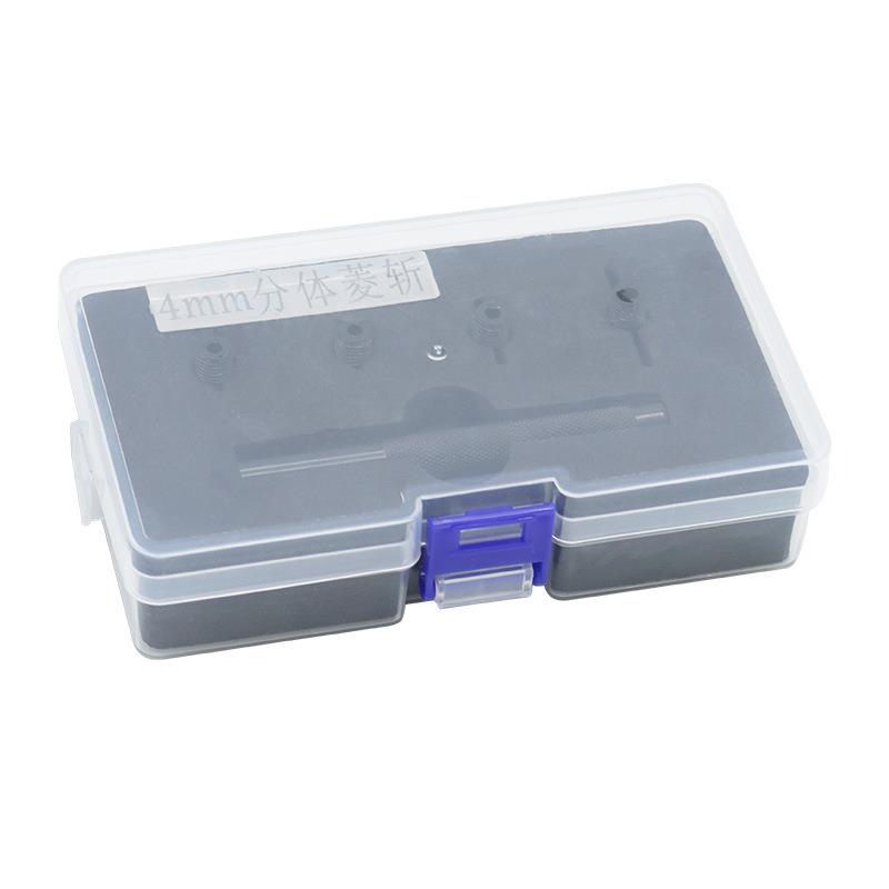 4mm1齿2齿4齿6齿可拆卸换齿菱斩 黑色花杆防滑手柄皮料工具菱斩 - 图3