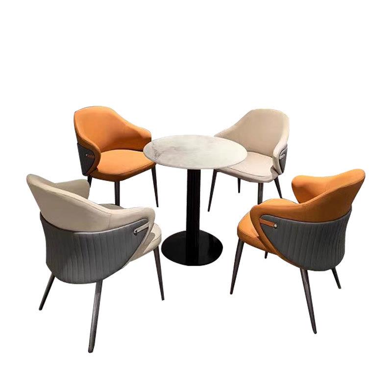 售楼处轻奢洽谈桌椅组合酒店商务单人沙发接待休息区休闲一桌四椅 - 图3