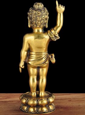 纯铜太子佛摆件家居装饰工艺品太子佛玉佛浴佛