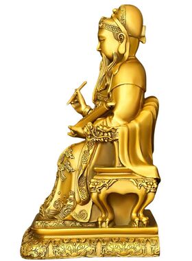 黄铜文昌帝君铜像摆件文曲星佛像客厅书房书桌家用铜像供奉摆件
