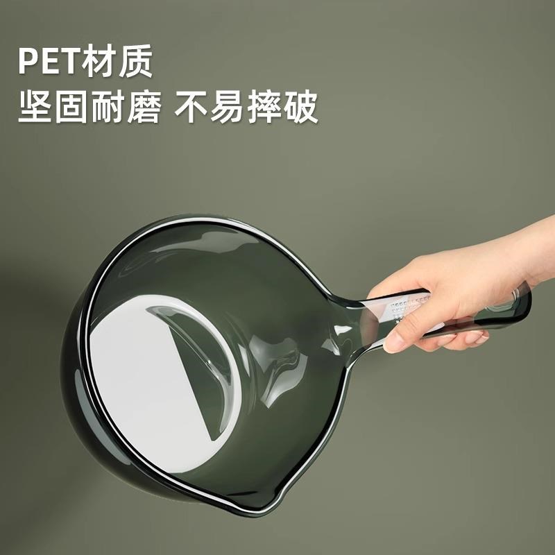 家用厨房摔不破水勺加深加厚长柄塑料大号创意透明舀X水瓢洗头勺 - 图3