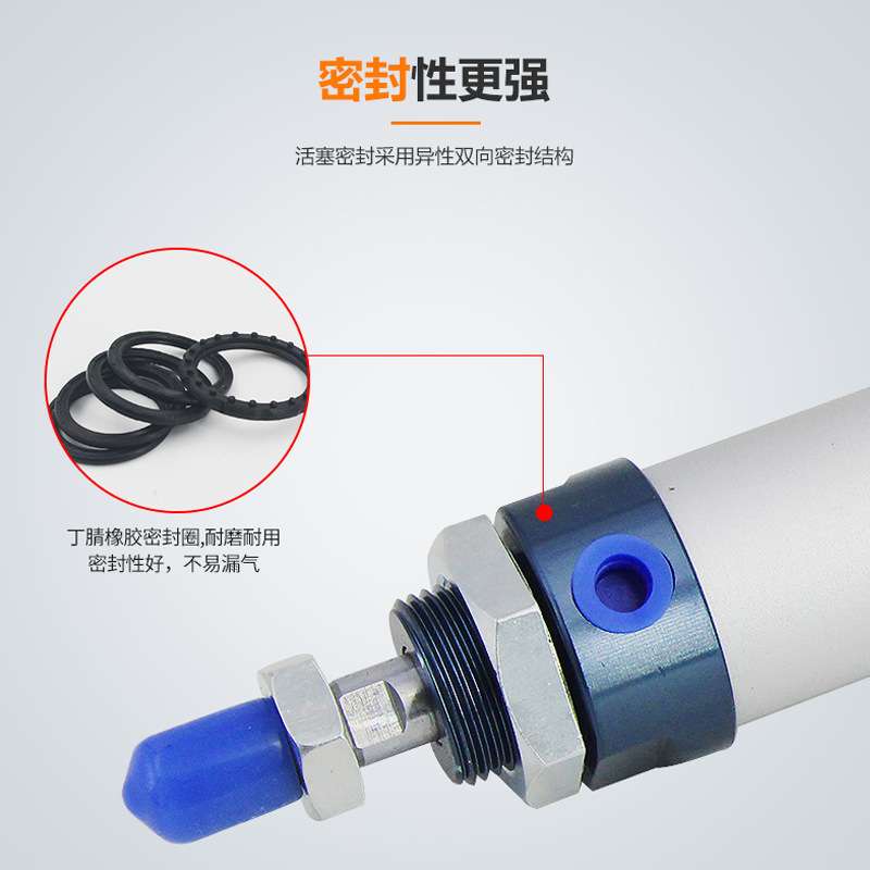 厂家 迷你气缸 MAL32*50小型气动元件带磁铝合金可调迷你气缸 - 图2