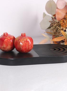 简约现代艺术高档托盘几何线条收纳摆件客厅茶几餐厅样板间装饰品