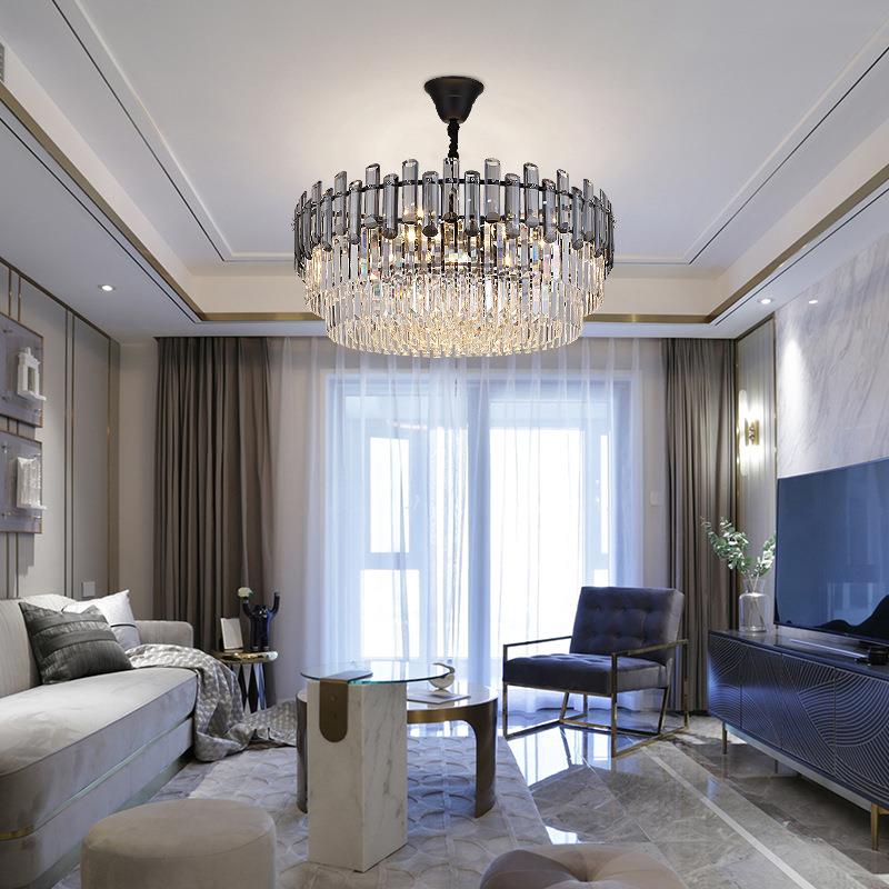 后现代轻奢水晶吊灯客厅灯现代简约餐厅卧室灯具新款家用套餐灯 - 图2