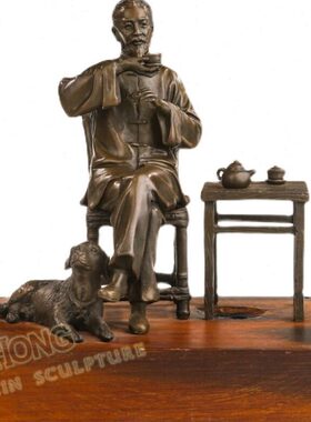 中式专业铜150包邮礼品酒客厅雕塑E茗茶别墅工艺L桌面摆件店家居