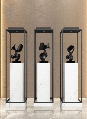 雕塑台摆件大理石底座售楼处酒店大堂落K地基座商业大厅装饰摆台