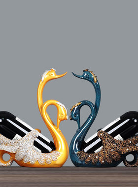 客厅玄关天鹅红酒架摆件创意葡萄酒架现代轻奢酒柜U装饰品乔迁礼