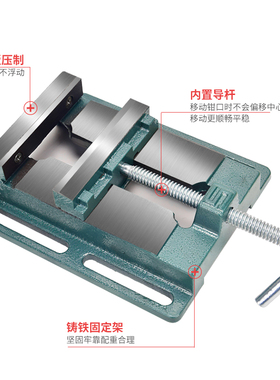 工业级美式平口钳铸铁木工钳小型平口台钳精密台钻简易夹具3456寸