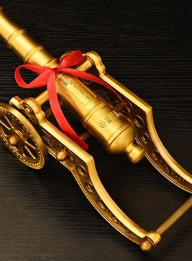 铜大炮模型摆件家居n桌面创意工艺礼品黄铜火炮红衣大炮铜炮摆件