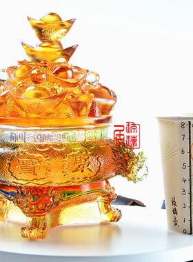 琉璃摆件礼物老板客厅工艺品玄关装饰送龙品家居办公室招财聚宝盆