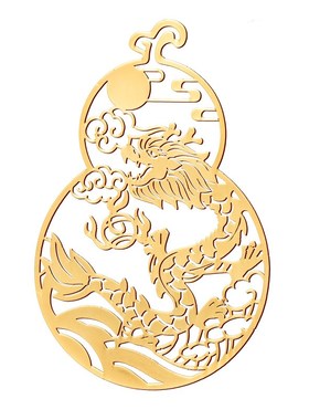 龙年2024本命年龙狗牛羊兔隐形门贴十二L生肖手机贴桌面随身金属