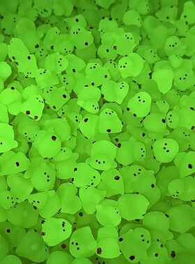 卡通可爱黄色夜光小胖鸡潮玩diy儿童玩具娃娃机桌面汽车微摆件