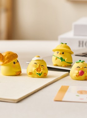 萌鸡派对汽车摆件萌趣卡通公x仔可爱饰品车内车载用品装饰个性精