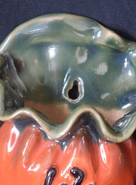 家居装饰品客厅摆件 好彩头挂壁花插 陶瓷工艺品石湾公仔礼物