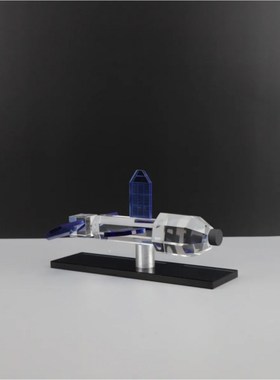 简约现代轻奢样板k间桌面书柜酒柜电视柜创意水晶模型飞机装饰摆